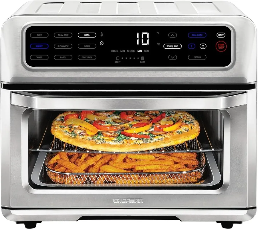 CHEFMAN Air Fryer Toaster Oven XL 20L, Healthy Cooking & User Friendly, Countertop Convection Bake & Broil, 9 Cooking Functions