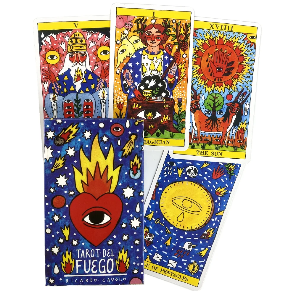 

Tarot Del Fuego Cards High Quality Board Games For Fate Divination Party Entertainment Oracle Deck