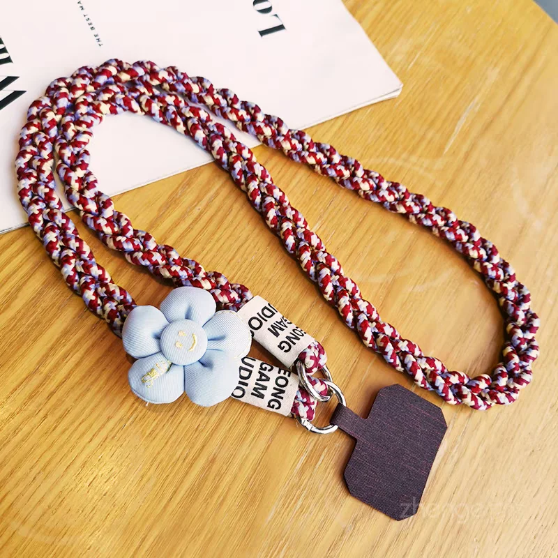 Outdoor Woven Mobile Phone Lanyard with Anti-Loss Neck Strap