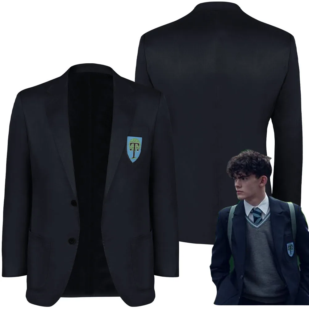

Heart Cos stopper Charlie Cosplay School Uniform Men Costume Jacket Coat Boys Fantasia Outfit Halloween Carnival Party Suit