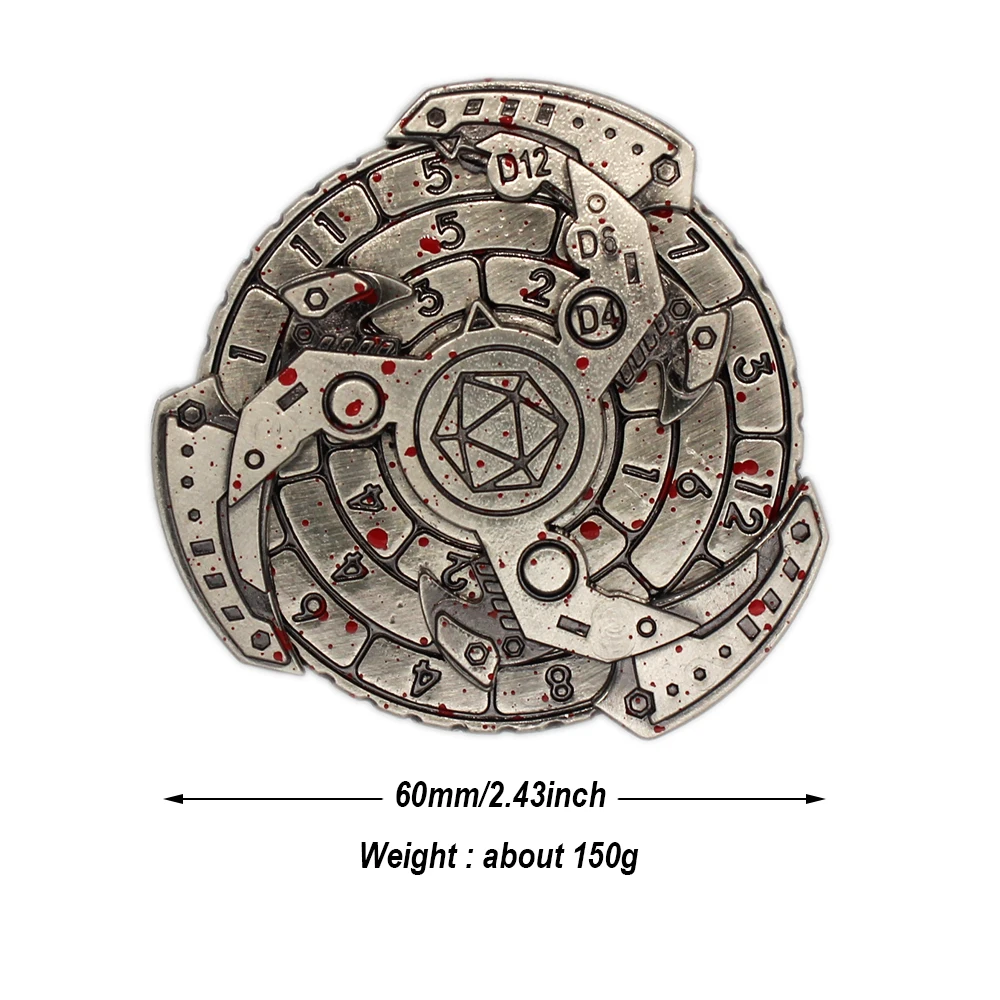 Machine Roulette Dice Fingertip Gyro Metal Dice DND Role Play Games Dices Metal Gifts