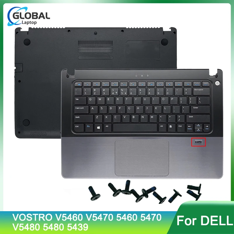 NewLaptopLCDBackCoverPalmrestKeyboardBottomCaseHingeForDell