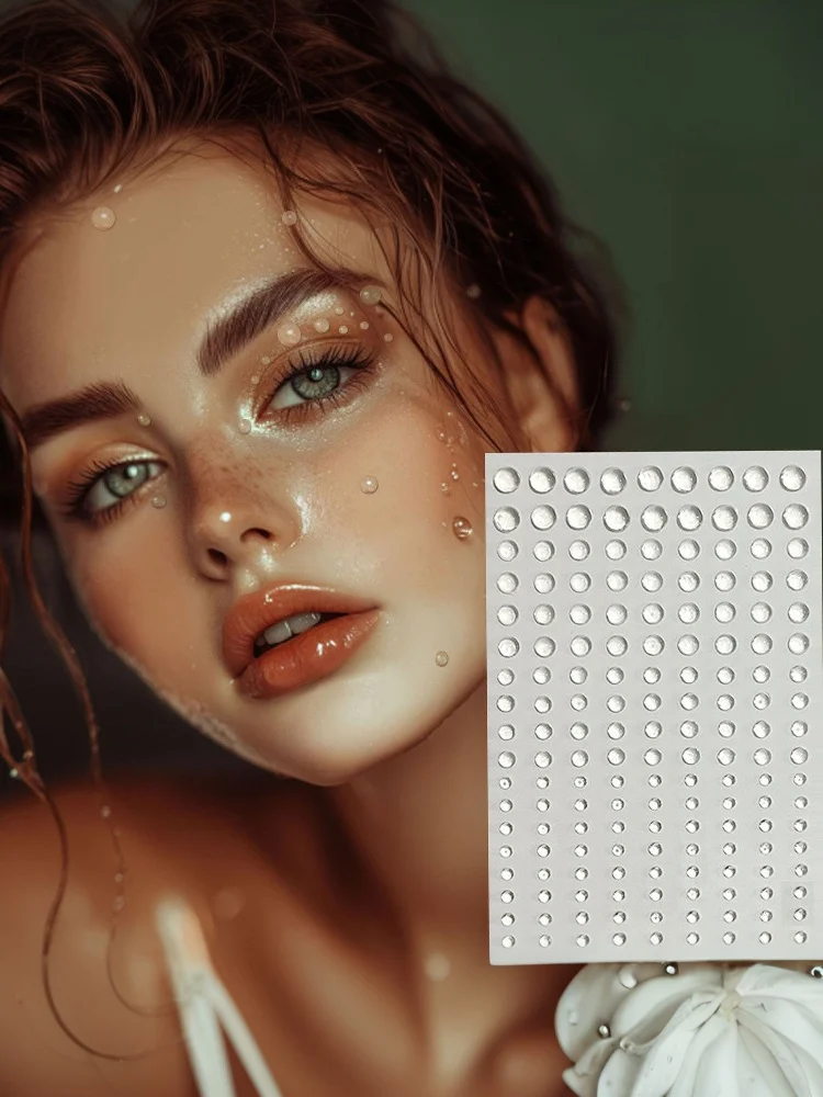 3/4/5/6mm 3D Strass Augen Gesicht Make-Up Temporäre Tattoo Selbstklebende Klare Wasser Tropfen Aufkleber Festival Bühne Körper Kunst Dekor – Detail 11