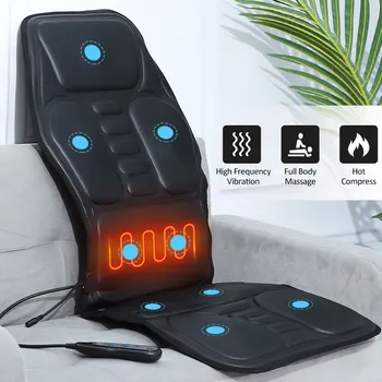 Heating Full Body Massager Cushion Shiatsu Electric Back and Neck Masssage Shoulder Waist Muscle Relax Car Chair Office Seat Pad