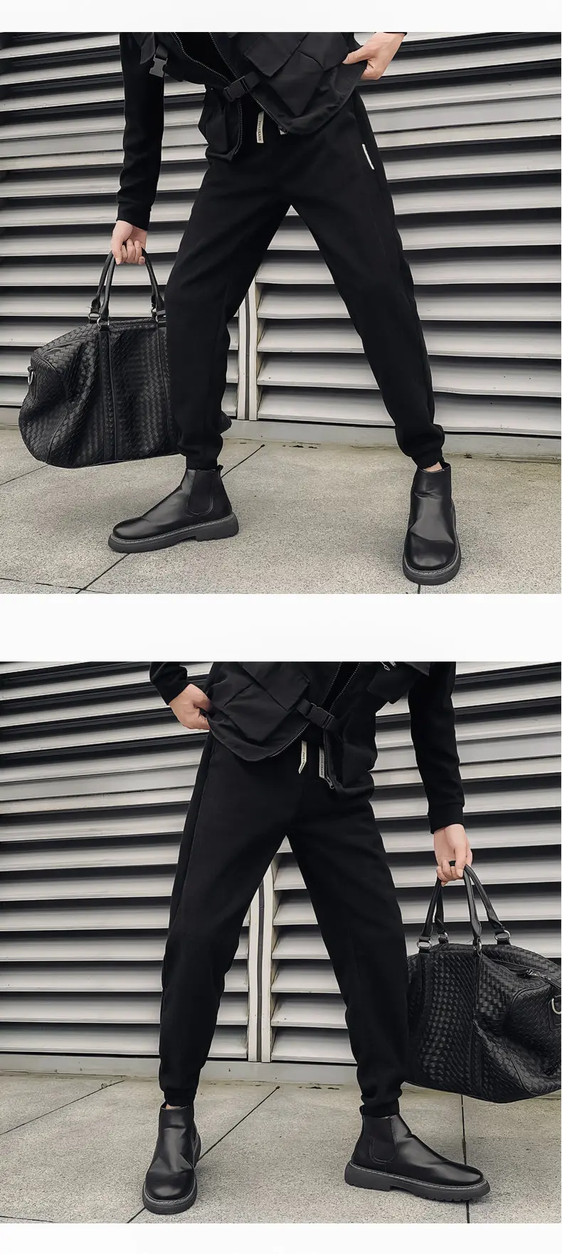 Description Picture 4 of itemAutumn and Winter New Male Coffee Black Plush Warm Casual Pants/Men's Matching Corduroy Slim Fit Small Feet Retro Elastic Pants