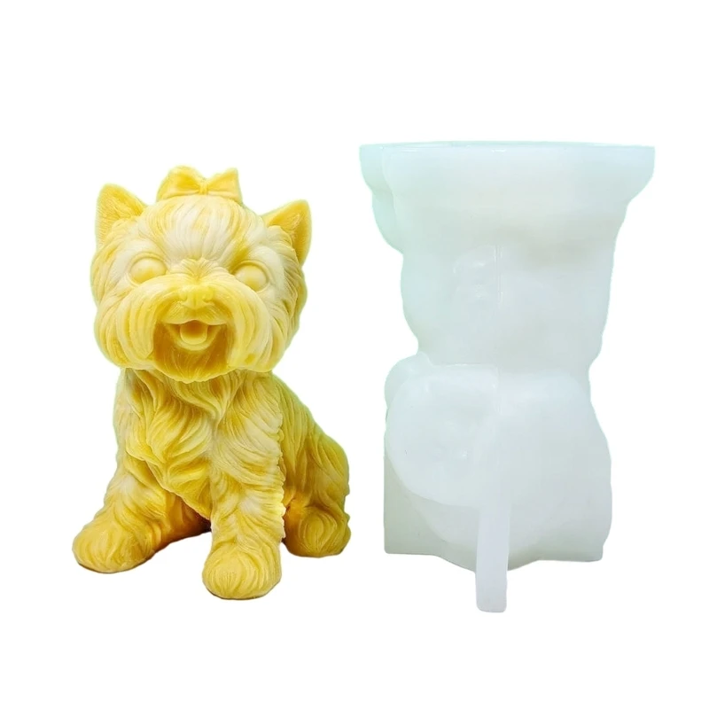 

Y1UB 3D Dog Silicone Mold Handmade Desktop Decoration Gypsum Resin Mould