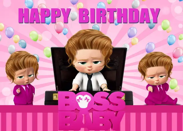 Decoración de fondo de fiesta de cumpleaños con temática de bebé Boss, Fondo de revelación de género para niño o niña, decoración de fondo de fiesta de cumpleaños rosa y azul - Imagen 4