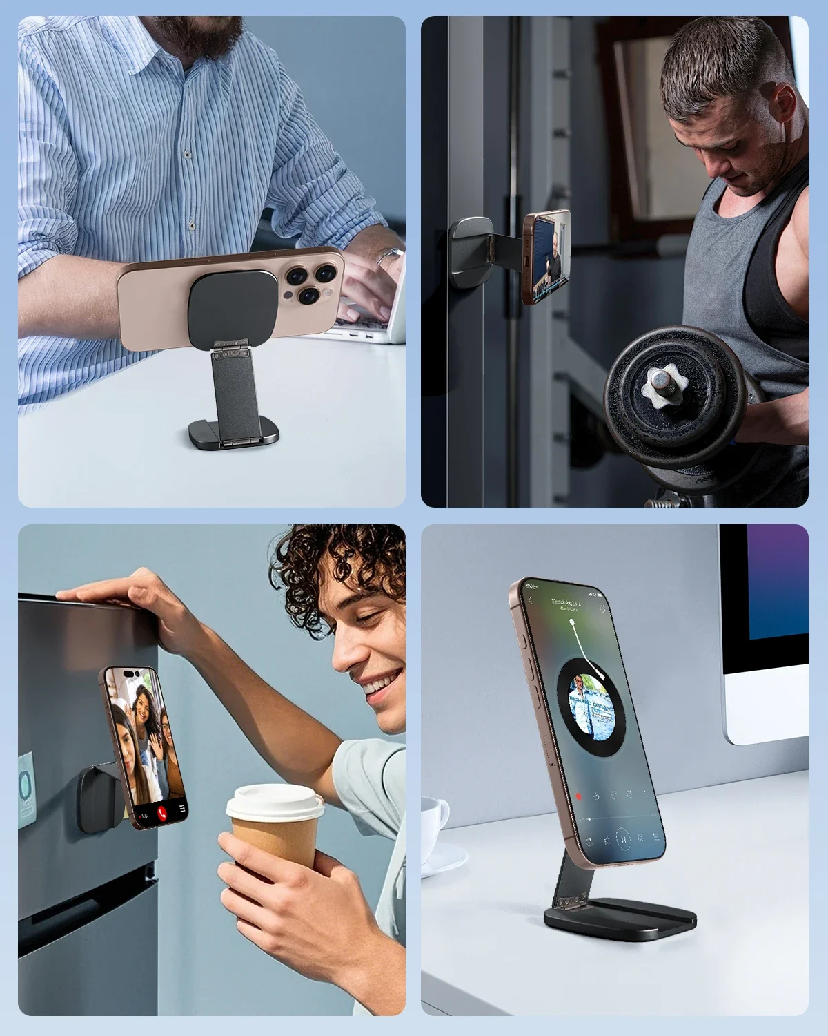 Eary Portable Magnetic Phone Stand Mount Desk Foldable Adjustable Holder Lazy Bracket Universal for iPhone Samsung Xiaomi Huawei