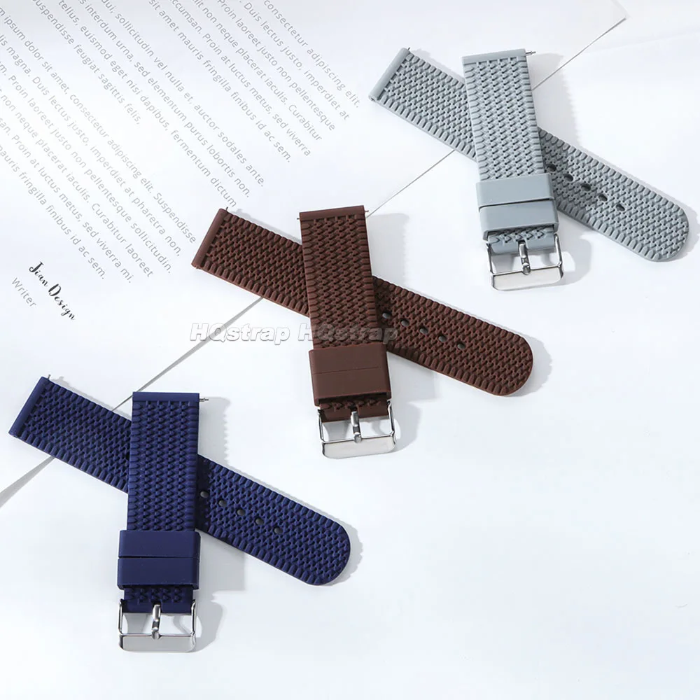 Silicone Quick Release Watch Strap - Soft Sport Waterproof Rubber Wristband Accessory
