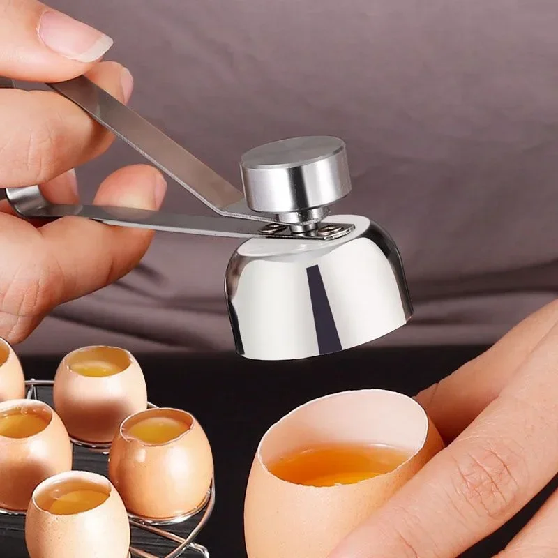 Eggshell Topper Cutter Stainless Steel Egg Cracker Opener Remover Egg Shell Separator Kitchen Tools