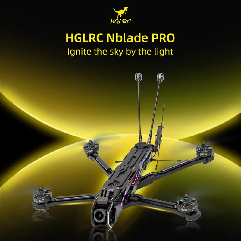 Quadcopter a lungo raggio per drone FPV HGLRC Nblade PRO da 7 pollici - Kit di alimentazione / Analogico / O4 Pro