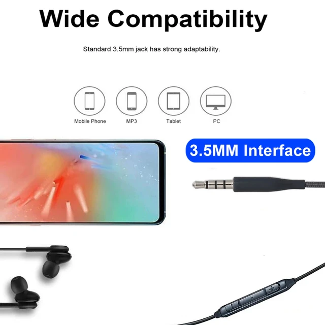 Samsung-Écouteurs intra-auriculaires filaires ANC de type C, contrôle du  volume du micro, casque USB-C pour Galaxy M21 Note10 S20 S21 Ultra A52 A72,  Original - AliExpress