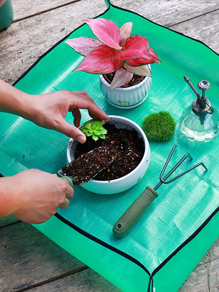 

30/50CM Planting Mat Garden Flower Pot Plant Repotting Mat Reusable Gardening Transplanting Mat Succulent Plant Accessory Pad