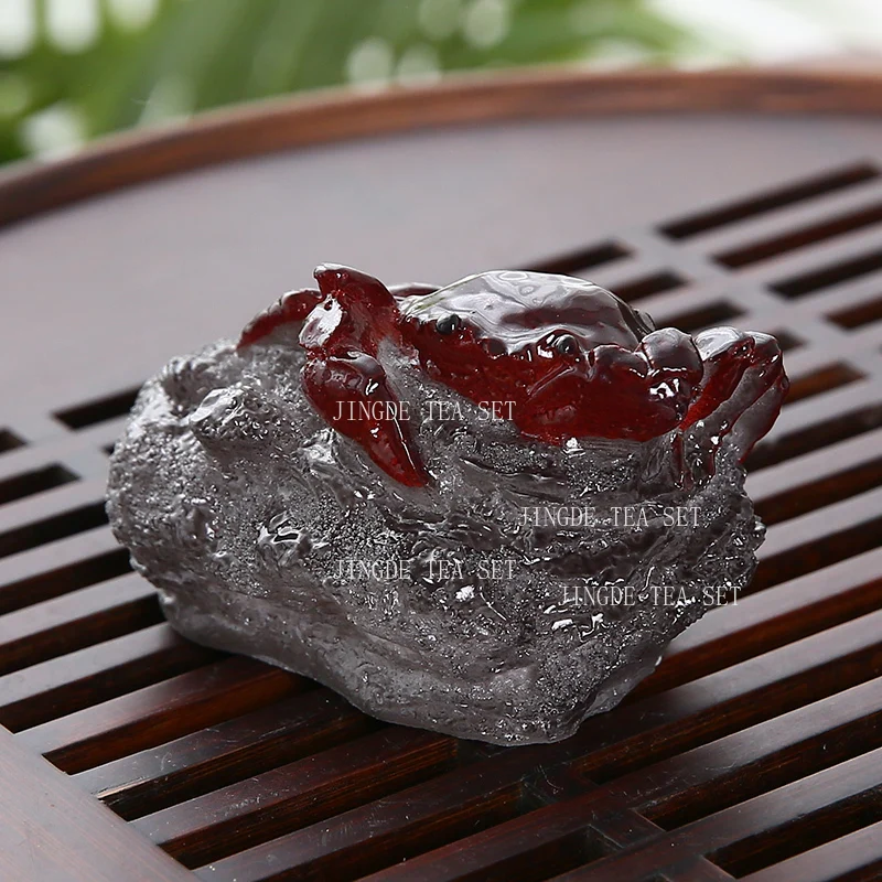 Ba Fang Lai Cai Color Changing Tea Pet Can Raise Kung Fu Crabs Desktop Chinese Style Ornaments Tea Ceremony Accessories