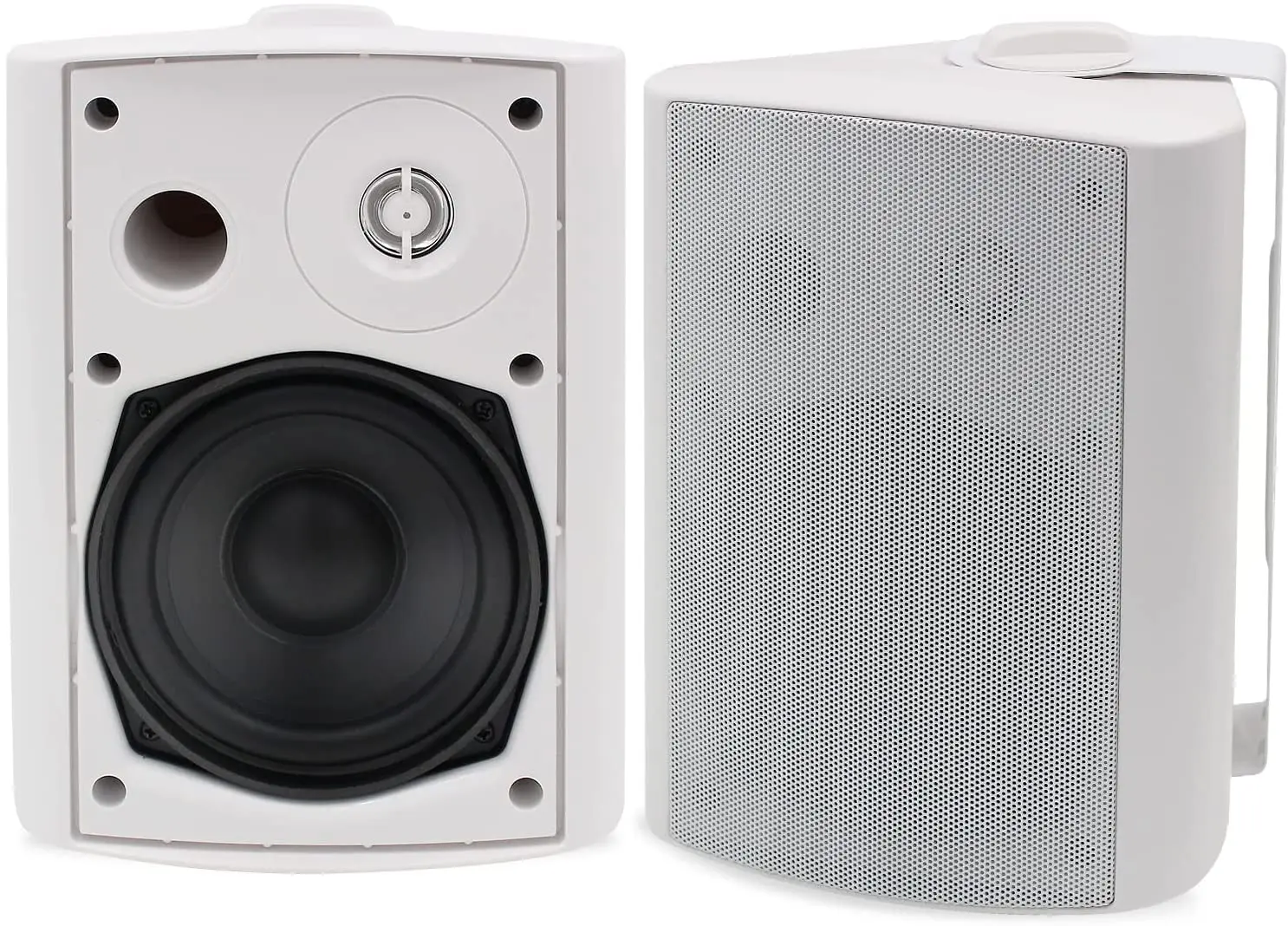 

Herdio 5.25 Inches 200 Watts Indoor Outdoor Patio Deck Speakers All Weather Wall Mount System For Garage, Basement living room