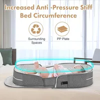 Baby Travel Bassinet Portable Bassinets - Foldable Baby Co-Sleeping Bed Lightweight Travel Pod Infant Travel Bed 2