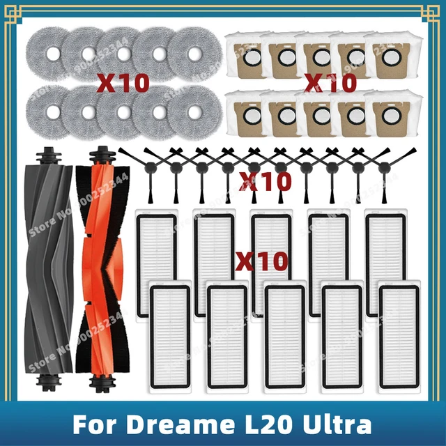 Accessories For Dreame L20 Ultra / L20 Ultra Complete Robot Vacuum  Cleaner,Main Brush, Dust Bags, Mop Cloth - AliExpress