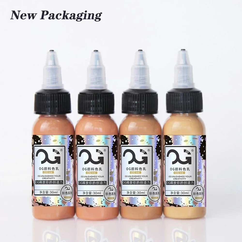 30ML Tattoo Skin Covering Ink Professional 4 Color Natural Body Art Permanent Makeup Tattoo Artists Accessories Supplys