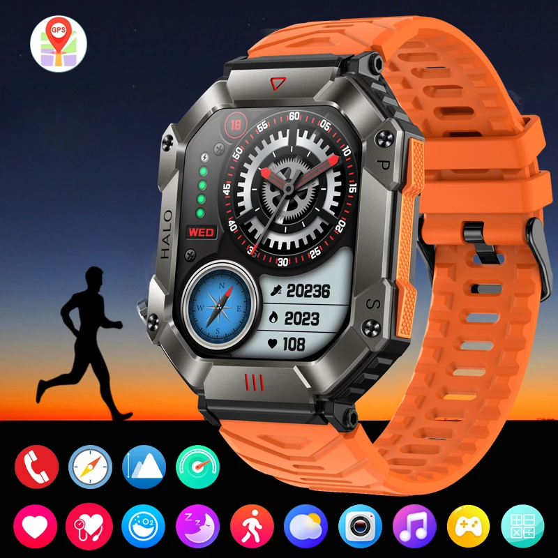 Smart Watches For Men Bluetooth Call Quadranti Cardiofrequenzimetro Personalizzato Monitor Della Pressione Sanguigna Sport All'Aria Aperta Smart Watch