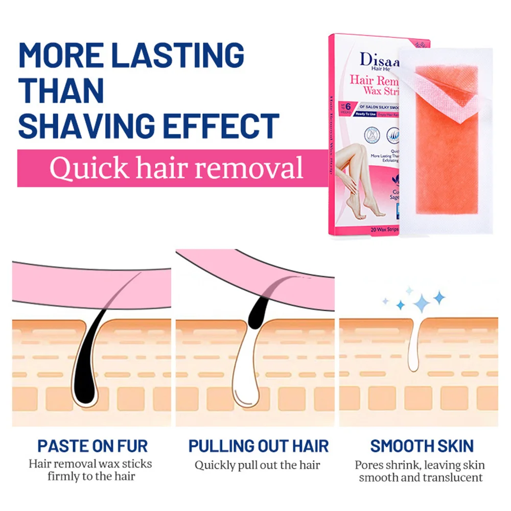 Hair Removal Cream Easy To Use Rapid Hair Removal Gentle Sticker Skin Care 40g Non-woven Fabric Dehairy Wax Paper