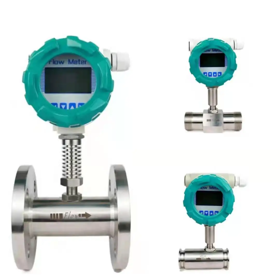 

Digital 4-20mA turbine water flowmeter for liquid measuring treatment Intelligent fuel oil turbine flowmeter