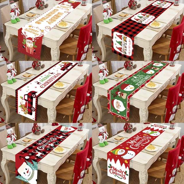 Christmas Table Runner Christmas Decoration For Home Tablecloth 2022 Navidad Noel Kerst Xmas Gifts New Year 2023 Natal 6