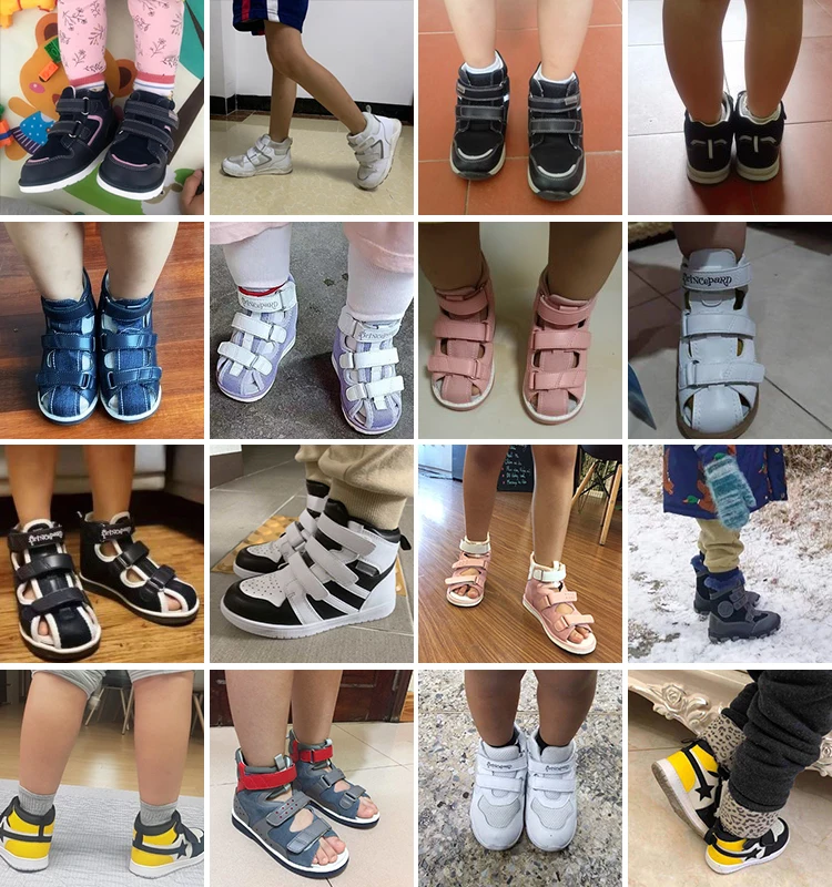 Orthopedic Sneakers for Children Princepard Korean Ankle Support Kids Sprots Shoes Spring Autumn White Navy Color 19-37 Size