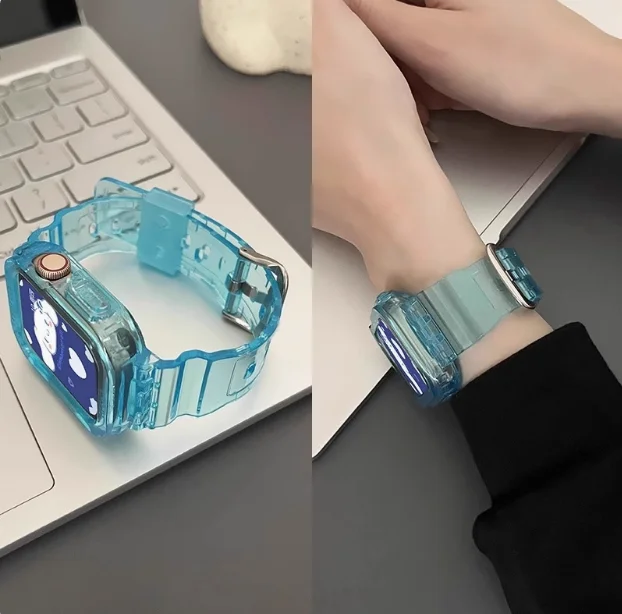 حزام سيليكون شفاف ساعة هواوي فت 3 رياضية