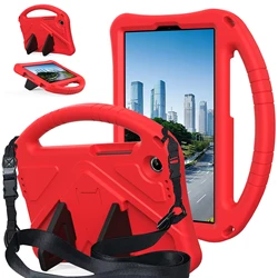 Durable EVA Kids Safe Tablet Case with Handle and Kickstand - Anti - Shock Protection for Tab One K9 8.7 2025 (Red With Belt)