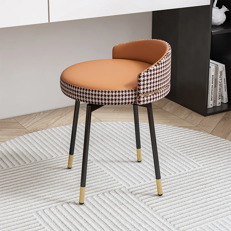 

Light Luxury Makeup Stool Bedroom Dressing Stool Simple Modern Makeup Chair Dressing Table Stool Nordic Backrest