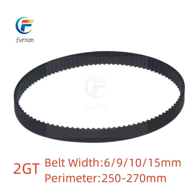 

3D Printer Belt GT2 Closed Loop Rubber 2GT Timing Belt Length 250 252 254 256 258 260 262 264 266 268 270mm Transmission belt