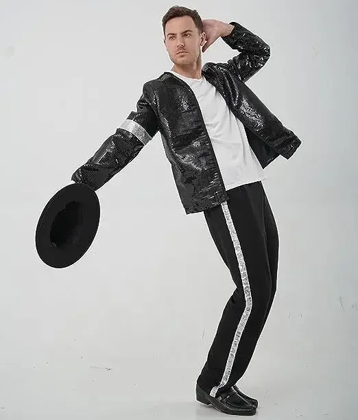 Costume de Cosplay Michael Jackson pour enfants et adultes, chapeau, gant, lunettes, Costume pou