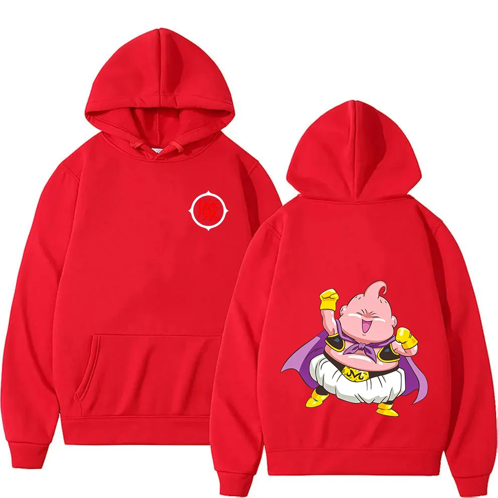 

2024 New Men's and Women's Anime Dragon Majin Buu Cartoon Wukong Cell Printed Hoodie Couple Street Leisure Sports Shirt