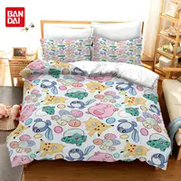 Ensemble de literie Pokemon Anime Cartoon pour enfants, housse de couette pour chambre à coucher, literie pour garçon et fille, simple, double, roi, housse de Pikachu athlon, cadeau 2