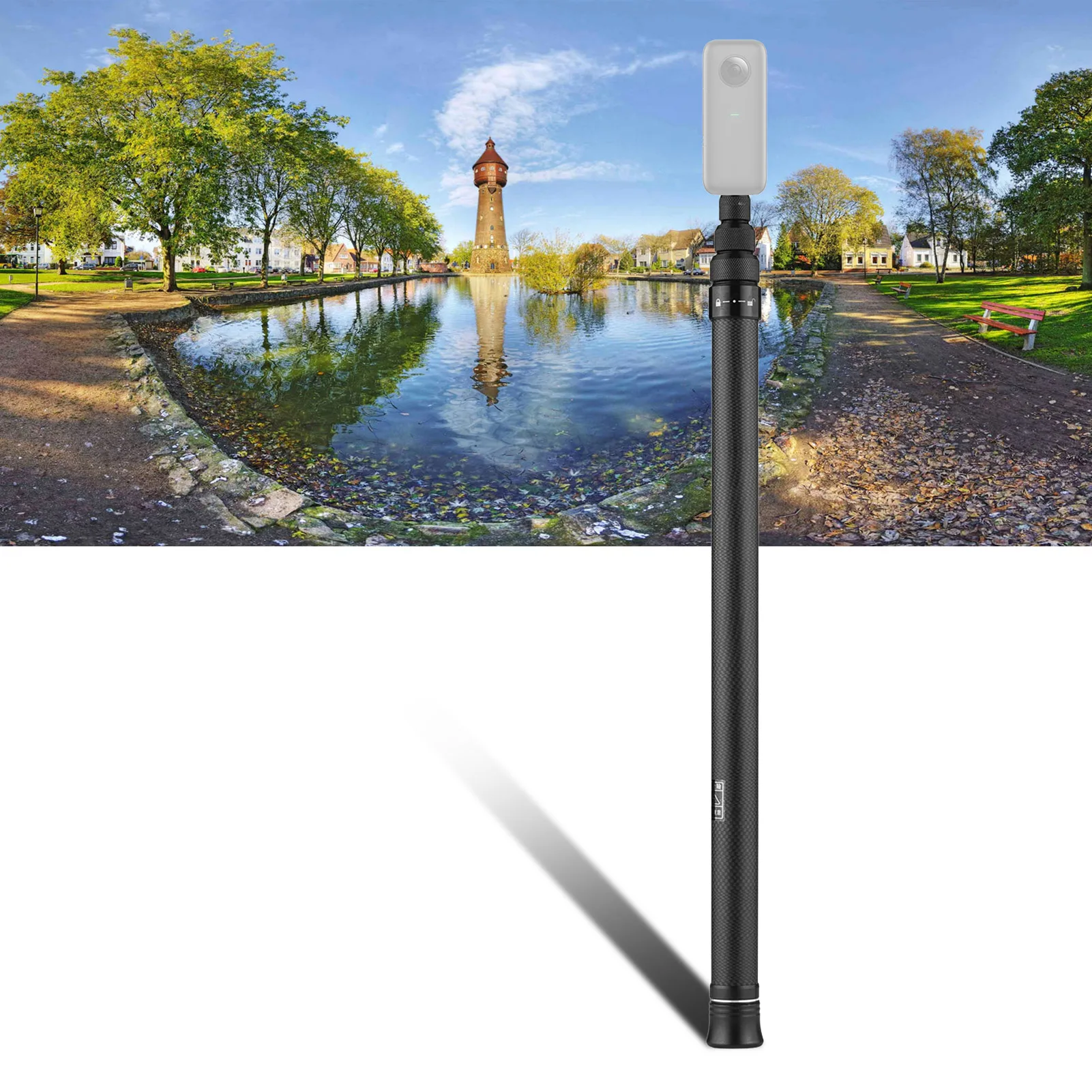 Selfie Stick 3M 1.5M Carbon Fiber Adjustable Extension Pole With 1 4 Inch Screw For Insta 360 One X One X2 R