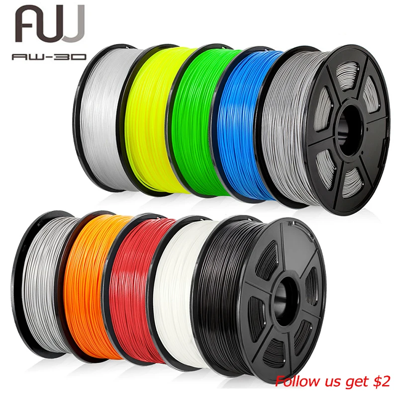

AW ABS 3D Printer Filament 1KG/2.2LBS 1.75mm For 3D FDM Printer 100% No Bubble Excellent Quality Materials For 3D Pen&3D Printer