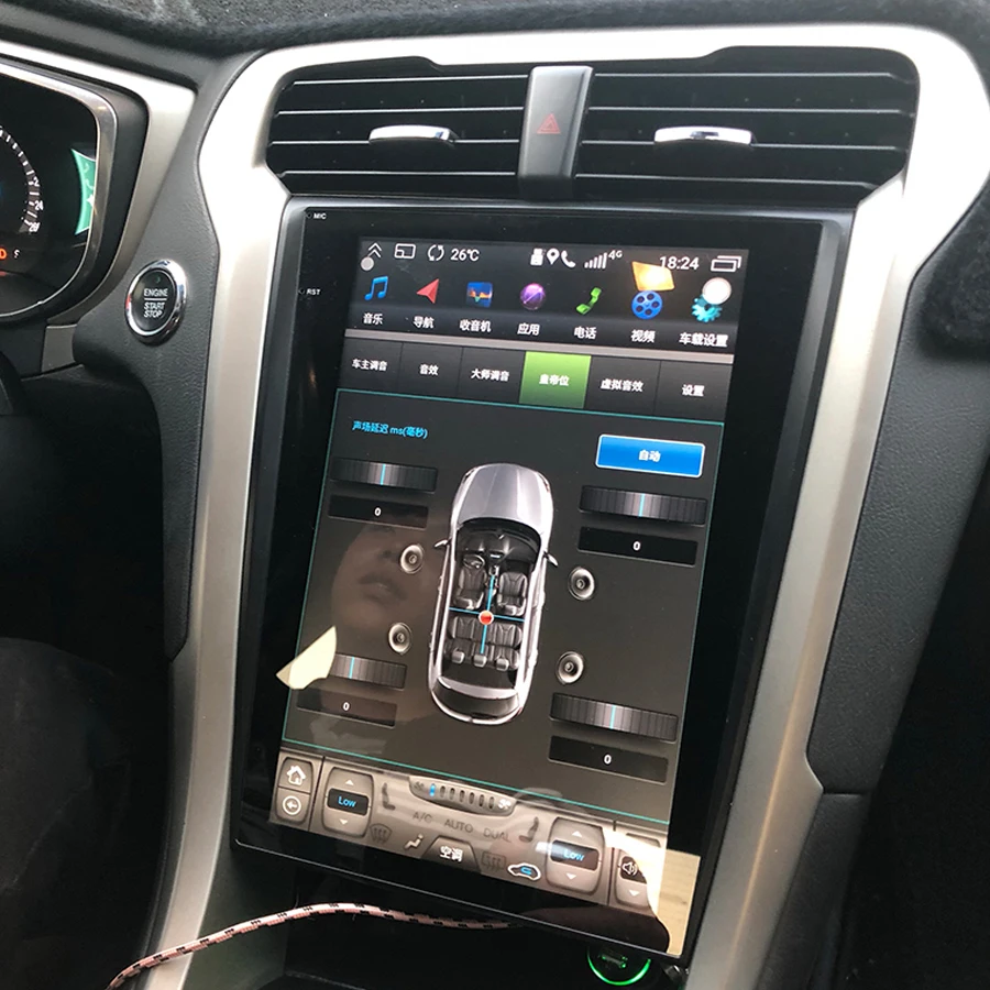 Сенсорный экран в стиле Тесла 8G + 128G 12 1 дюйма для Ford Mondeo Fusion MK5 Android автомобильное