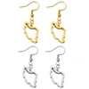 Anniyo Iran Map Earrings for Women Girls Jewelry Stainless Steel Iranian Outline Earring #246321 1