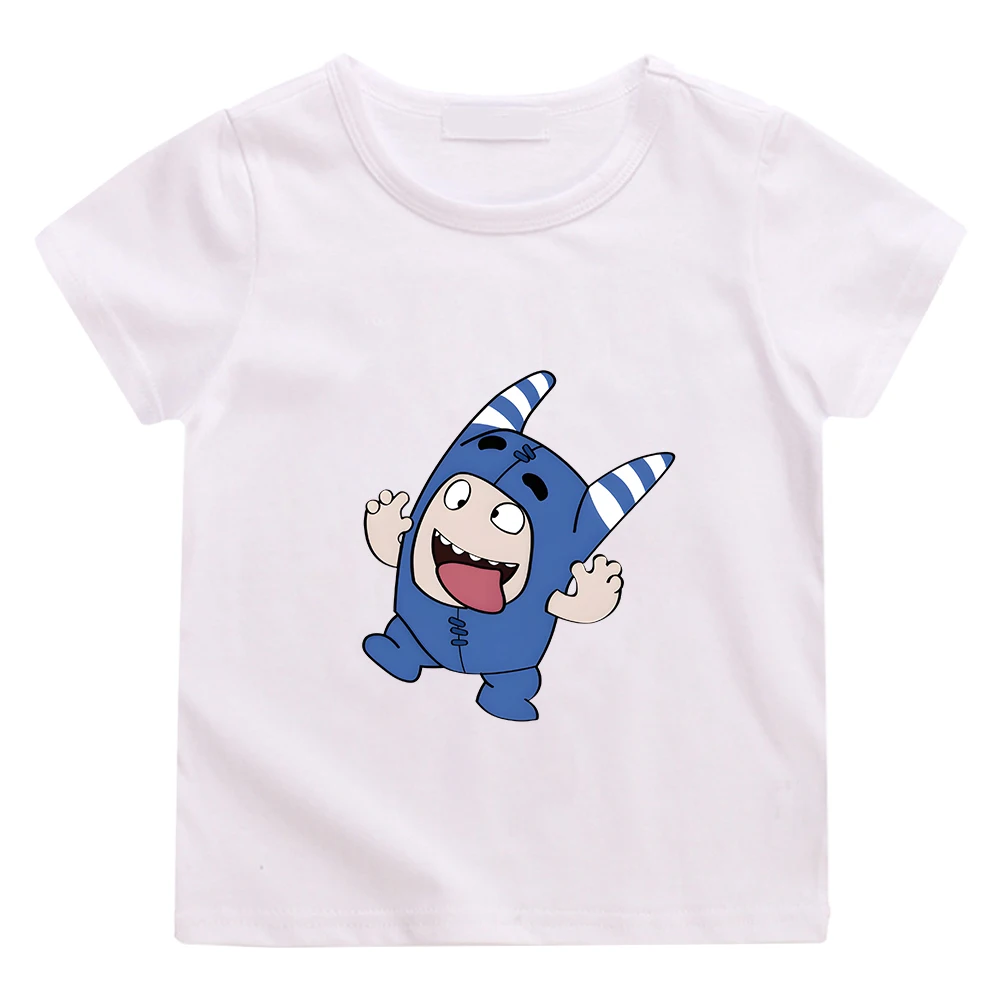 Oddbods Blue POGO Cartoon T-shirt 100% Cotton Casual Summer Children Tee-shirt High Quality Comfortable Tees Boys Girls Tshirts 3