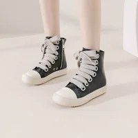 Sneakers Man Unisex Couple Shoes Fashion Zipper Canvas Shoes Spring And Autumn Leather Casual Shoes Size 35-44 1