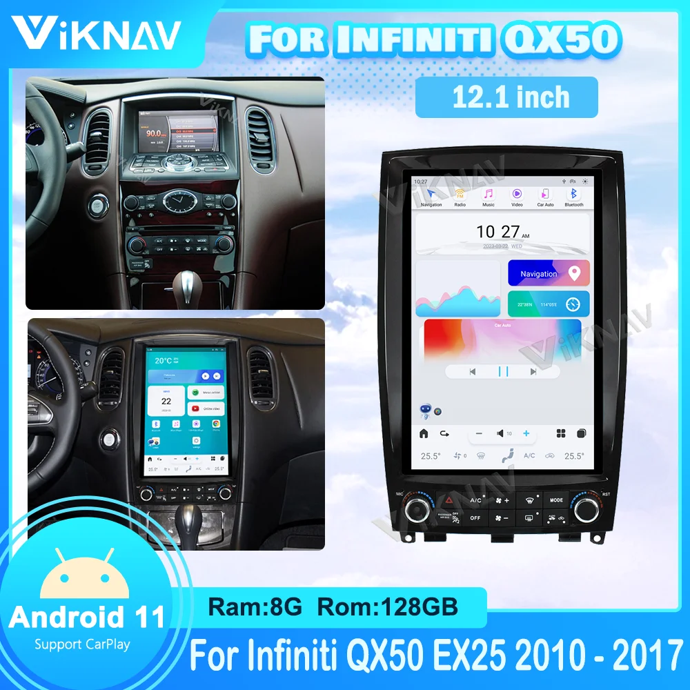 

Android11 Car GPS Navigation For Infiniti QX50 EX25 2010 - 2017 8G 128GB Car Radio multimedia player Touch Screen Stereo