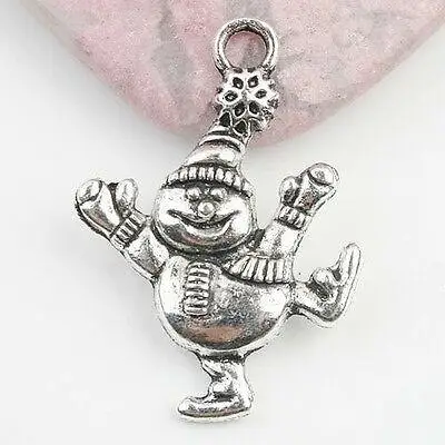 

10pcs 30x18mm ,hole:3mm Tibetan Silver color snowman design charms EF0037
