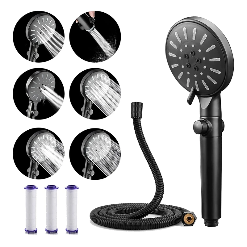 

Лейка для душа с шлангом, водосберегающая Лейка для душа, увеличивающая давление Лейка для душа, ручная Лейка для душа с фильтром