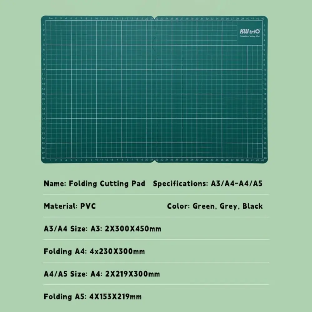 PVC 접이식 커팅 패드 접이식 수동 DIY 공예 작업대 패치워크 컷 패드 A3-A4/A4-A5 사이즈 전환 가능 커팅 매트 DIY 공예