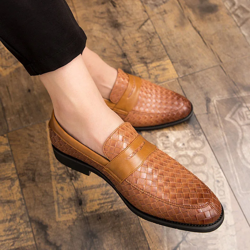 Men Oxfords PU Leather Men's Casual Shoes Luxury Brand Mens Loafers Moccasins Business Formal Dress Shoes Plus Size 46 47 48