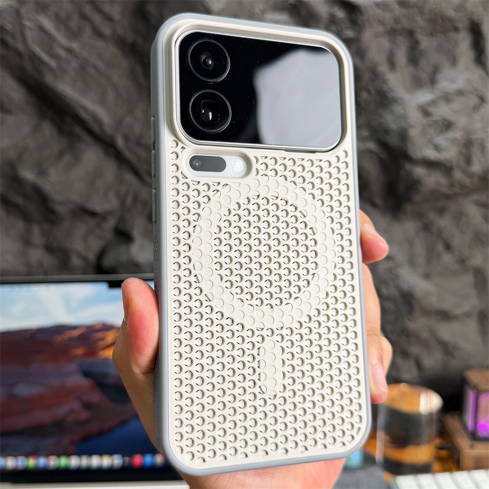 Magnetic Honeycomb Cooling Wireless Charging Breathable Shockproof Case