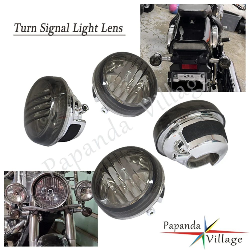 Chrome Bullet Style Rear Turn Signals For 2006-2013 Suzuki Boulevard M109R / VRZ1800