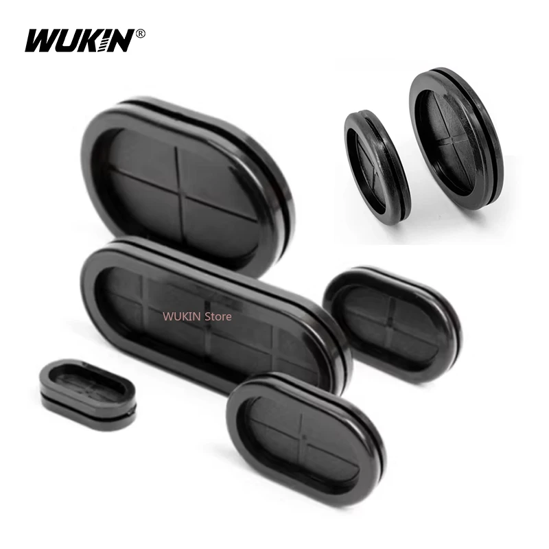 WK 라운드 양면 고무 그로밋 타원형 고무 보호 코일 와이어 케이블 씰 링 가스켓 13mm110mm