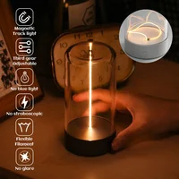 Cordless Table Lamp Magnetic Filament Movable Minimalist Table Lamp With 3 Levels Touch Dimmable Rechargeable Nightstand Lights 1