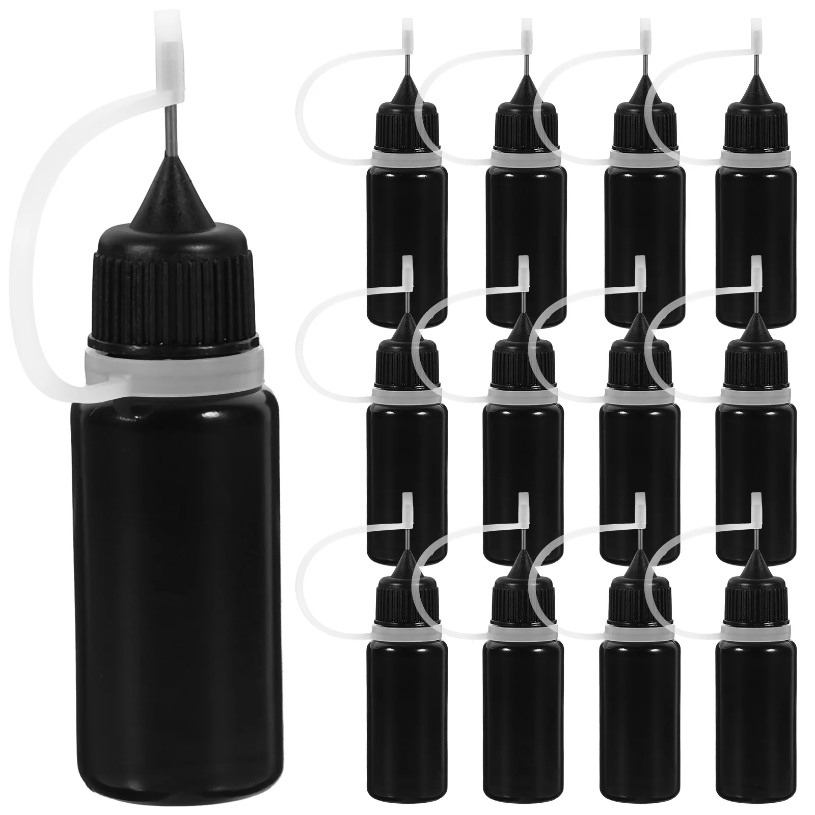 application 20pcs Glue Applicator Bottles Precision Tip Bottles Glue Application Bottles Needle Gluing Bottles(10ml)